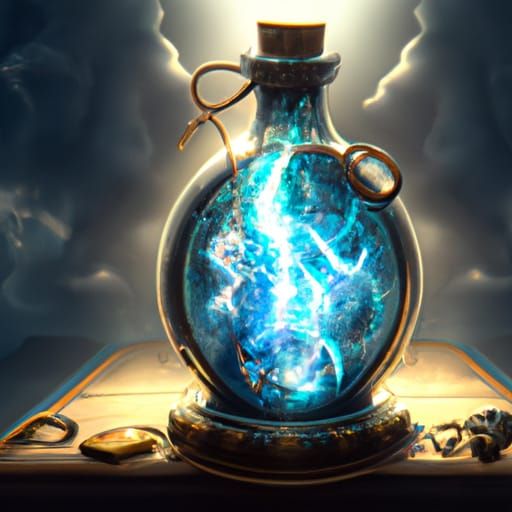 Lightning in a Bottle: Digital Fantasy Cover Art