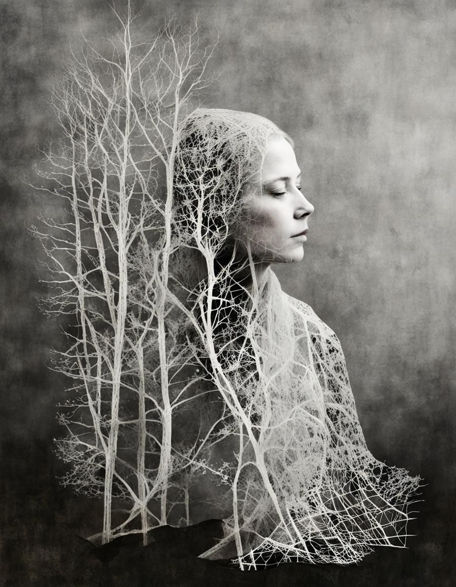 Surreal Double Exposure: Codex and Pain Forest