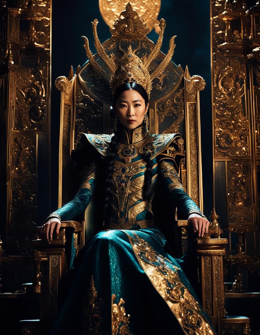 Mirror Universe Empress Sits on Throne