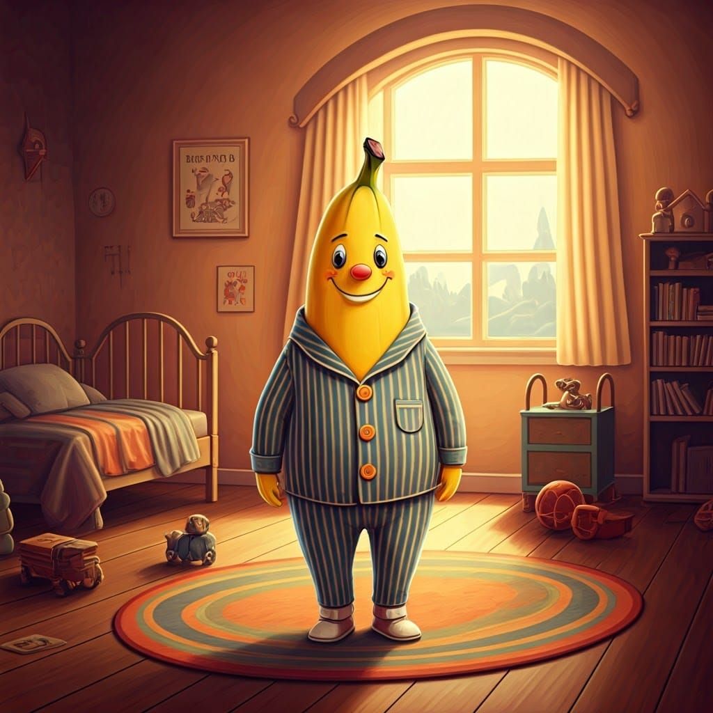 Whimsical Bananas in Cozy Pyjamas