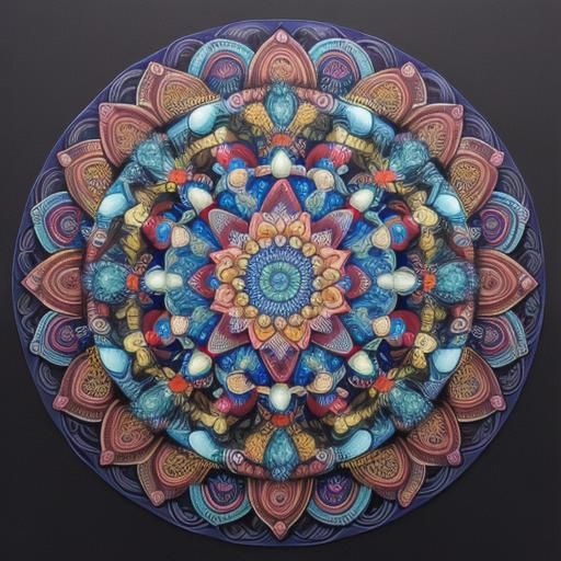 Intricate Colorful Mandala Design
