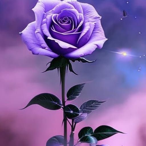 Ethereal Tanzanite crystal rose with ethereal vibes& gothic vibes& dark fantasy vibes& fantasy vibes& magical vibes& bea...