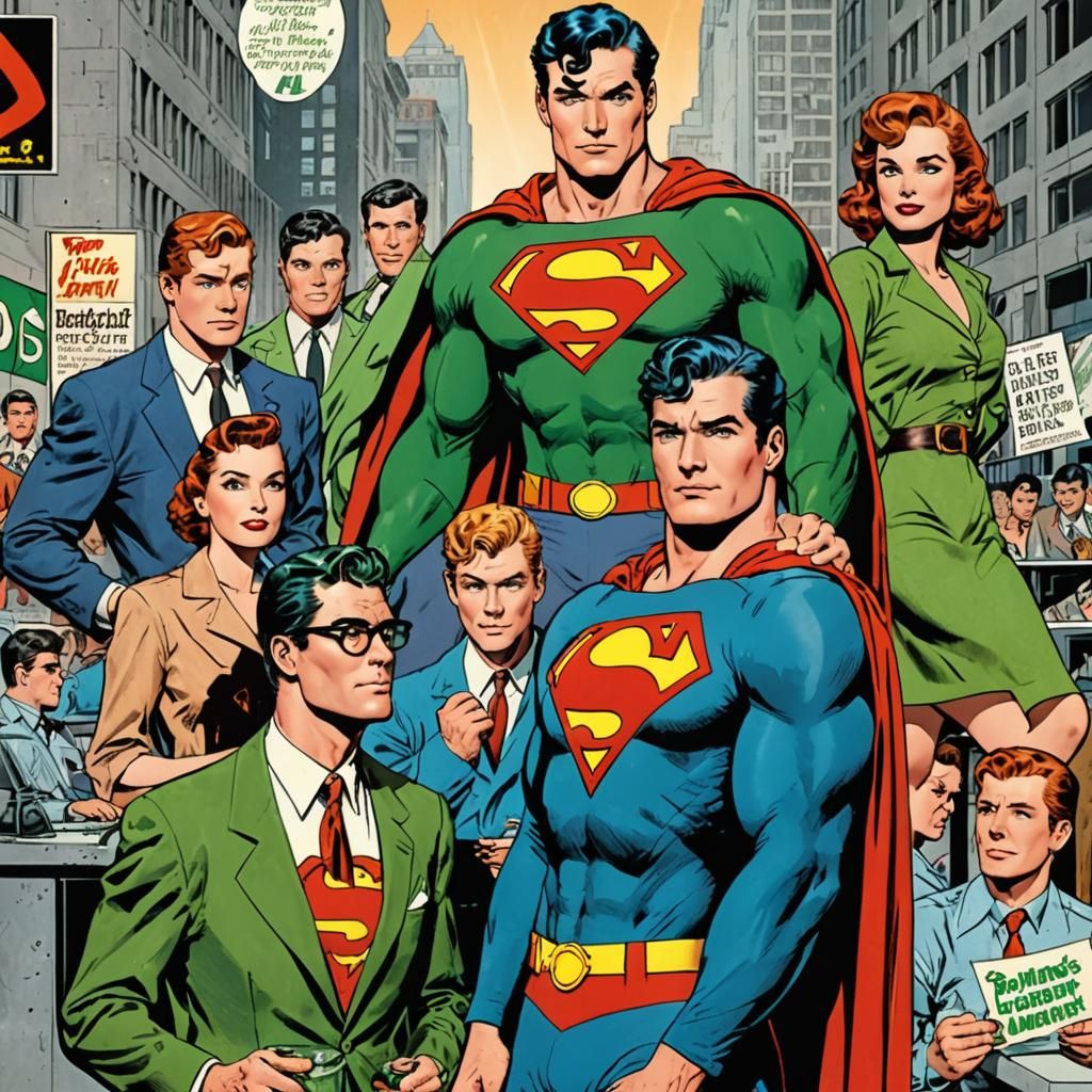 Superman and Kryptonite at the Daily Planet
