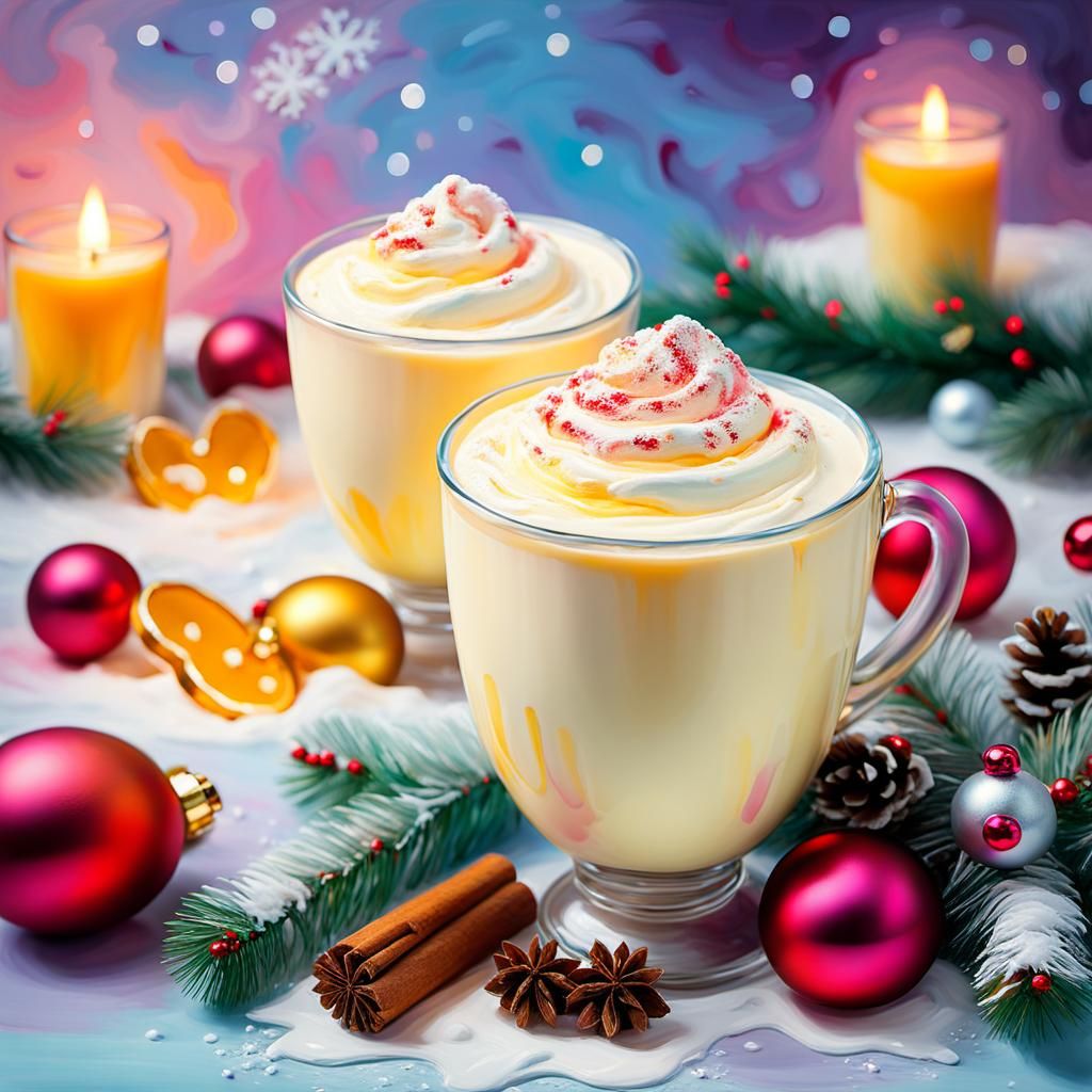 Dreamy Winter Christmas Eggnog