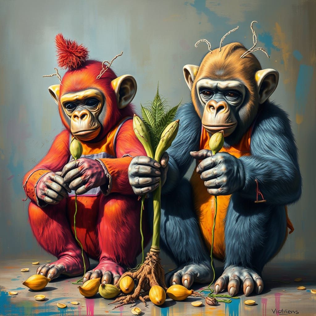 Surreal Teletubby Gorillas: A Psychedelic Contemporary Art P...
