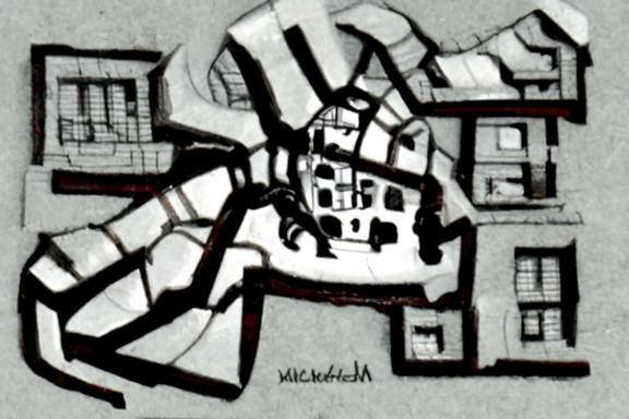 Surreal M.C. Escher Style Map of Alexandria