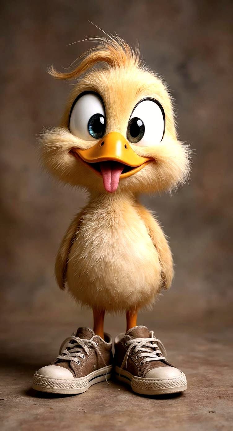 Realistic CGI Duck with Original Cartoon Details