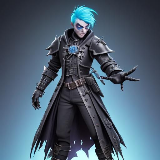 Steampunk Knight in Punk Gothic Medieval Coat