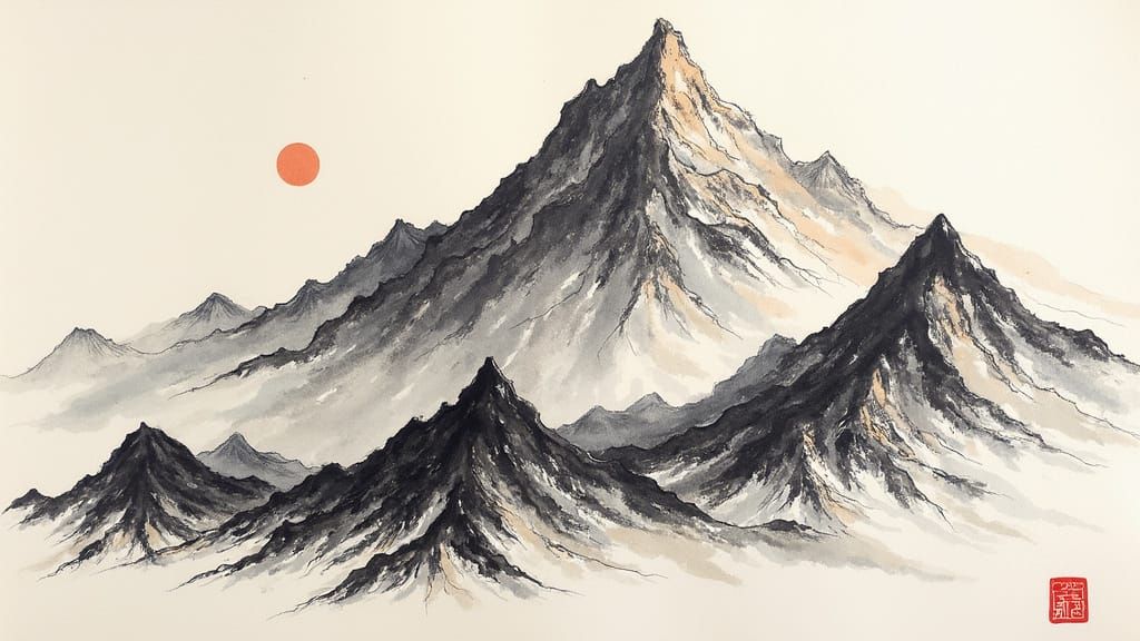 Traditional Japanese Suminagashi Ink Art