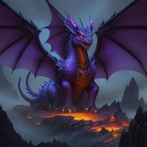 Human Spyro in Misty Mountains, Digital Art