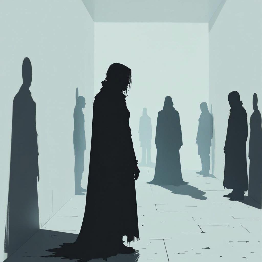 Dark Room Shadow Figures in Glaive Style