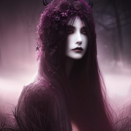 Ethereal Ghost Woman in Dreamcore Art Style