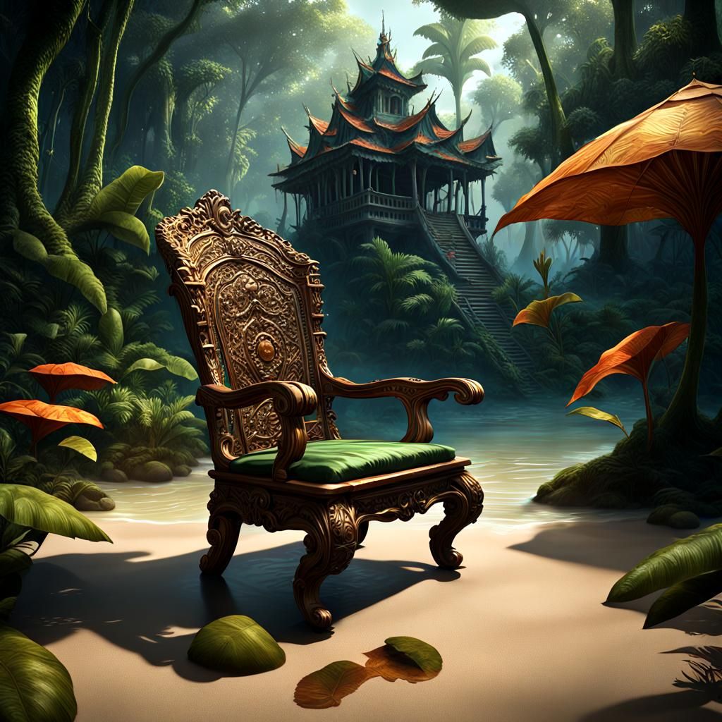 Frog on Lily Pad in Amazon Swamp