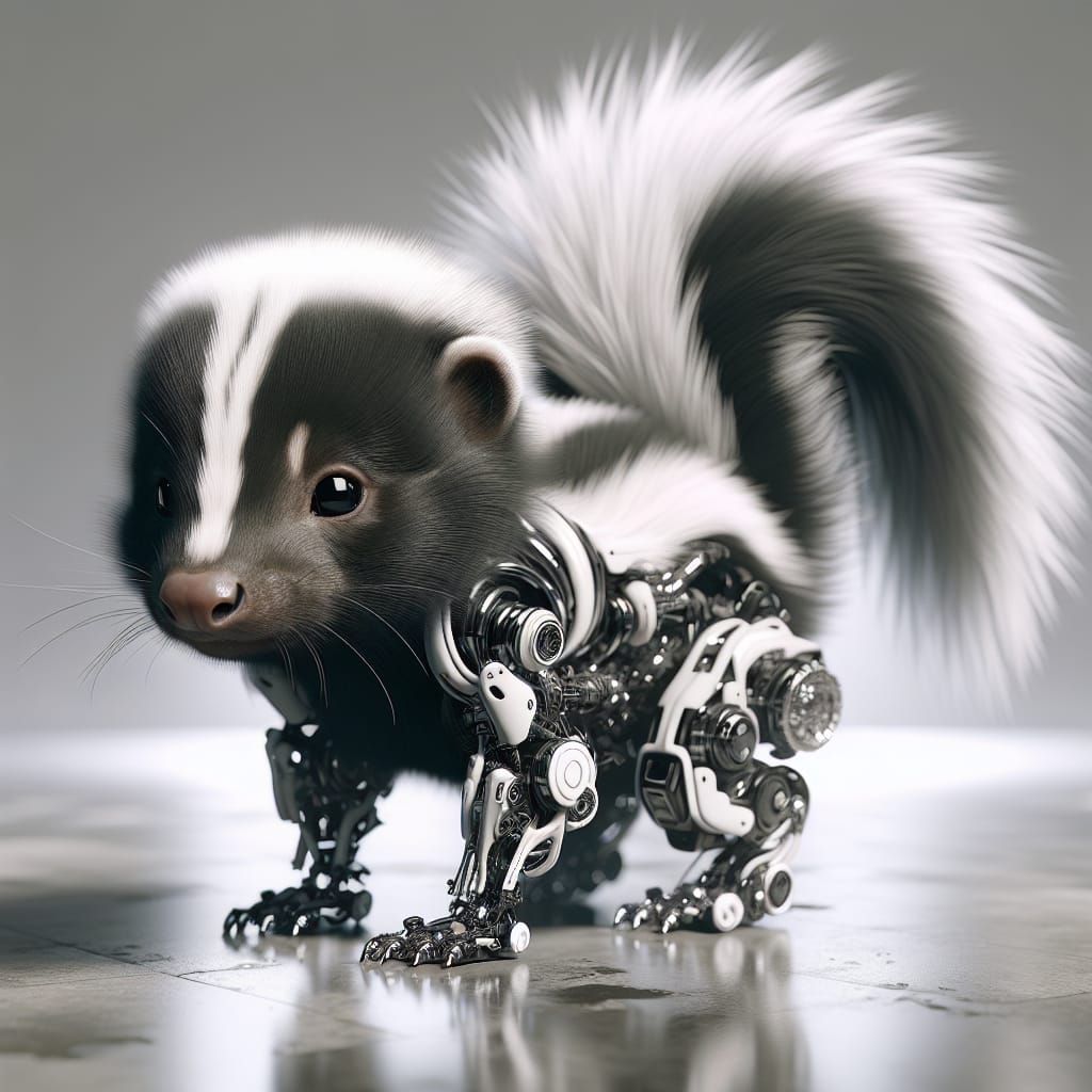 baby skunk cyborg