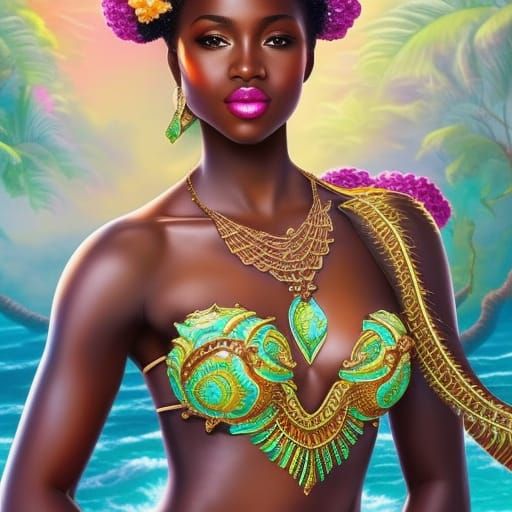 Summer Beauty with Candy Kisses in Airbrush Art