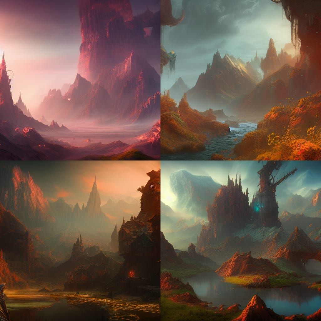 Fantastical Matte Painting in Deep Color