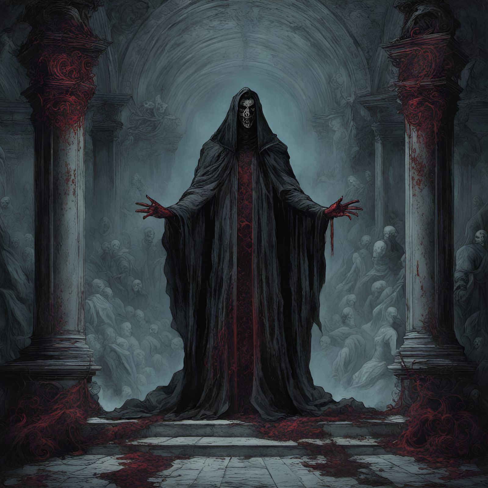 Seven Princes of Hell in Creepy Black Metal Style