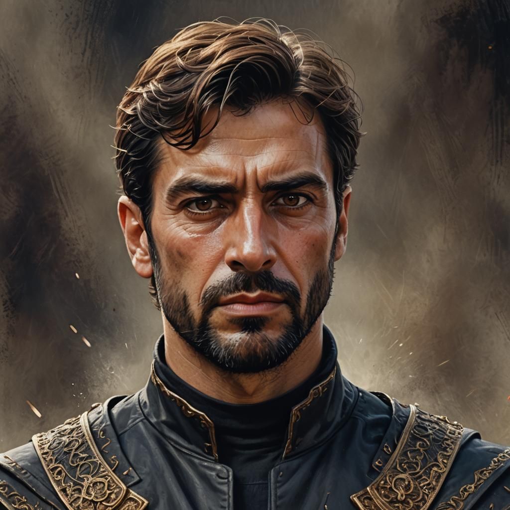 Hyperrealistic Portrait of a Spanish Supervillain