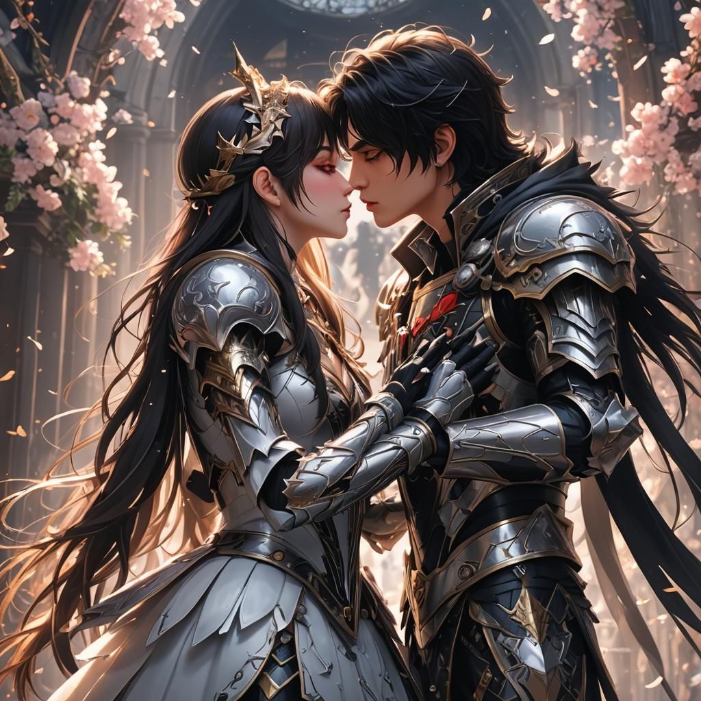 Passionate Kiss in Detailed 3D Anime Art