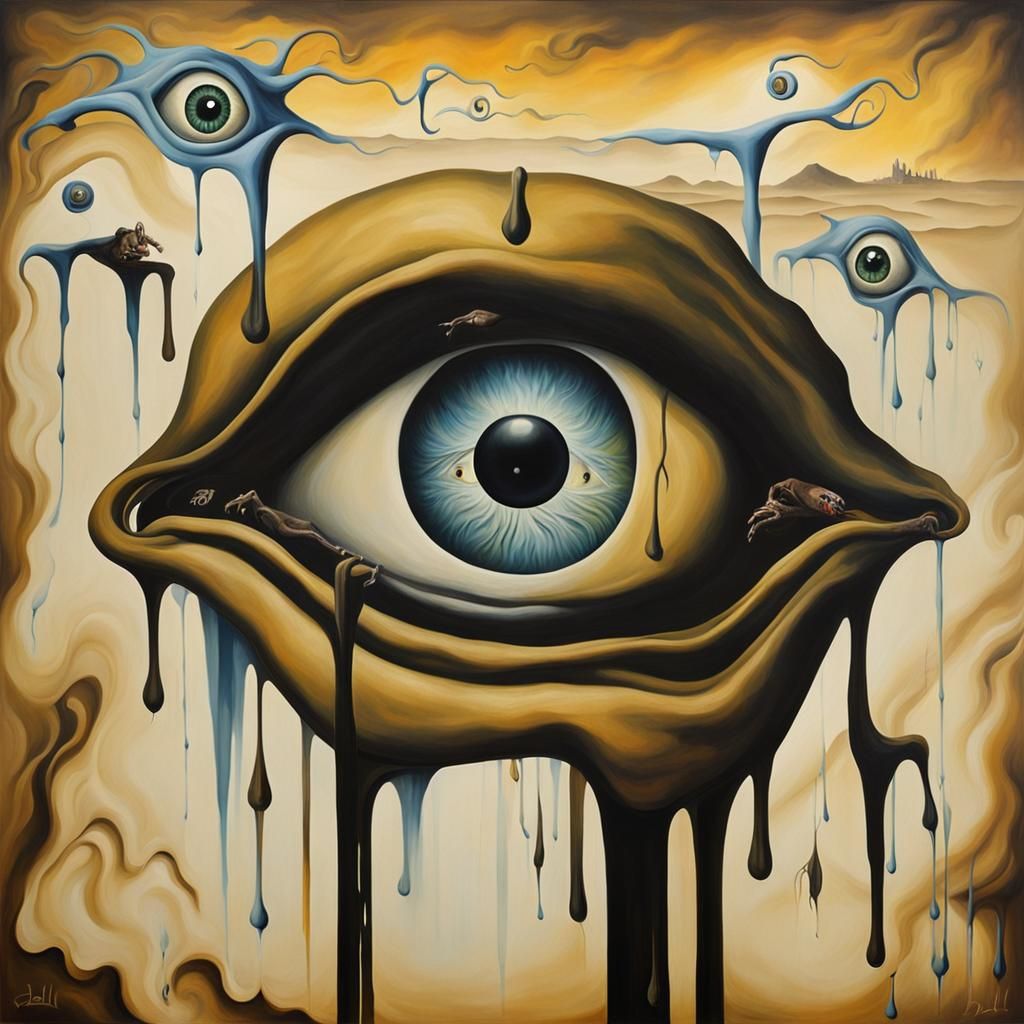 Surreal Haunting Eyes in Salvador Dali Style
