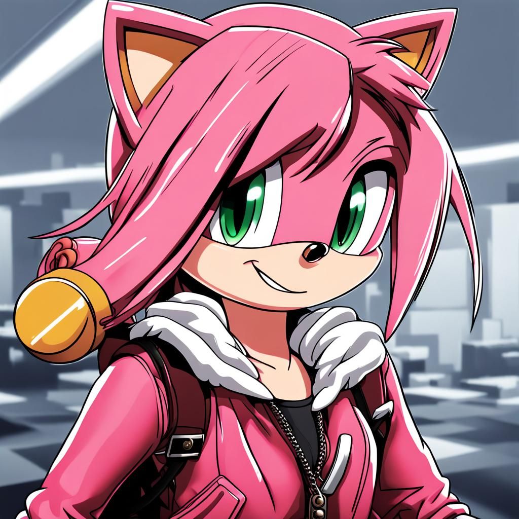 Amy Rose in Office: Anime Key Visual