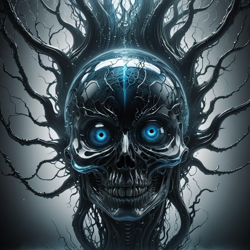 Glass 'A' in Dark Fantasy Landscape