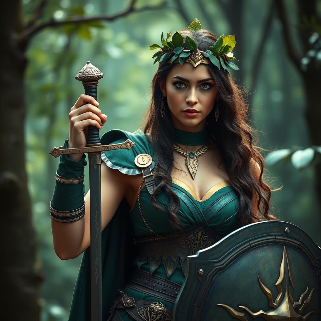 Futuristic Cosplay Woman in Neon Colors