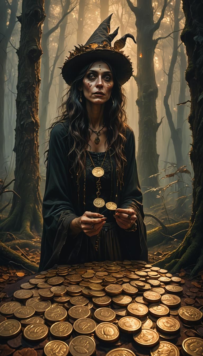 Mystical Witch Converts Wands to Chocolate Coins