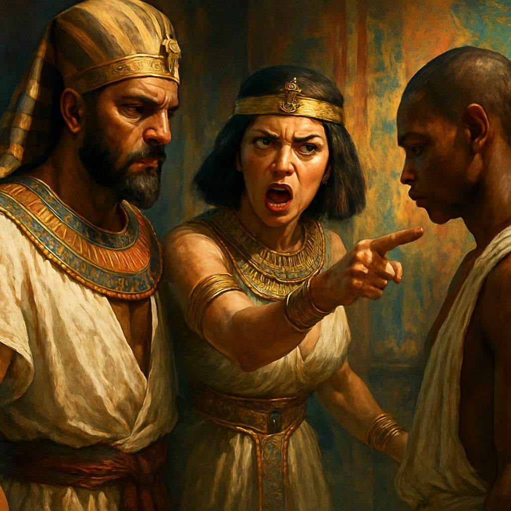 Egyptian Noble and Wife Accusing Servant