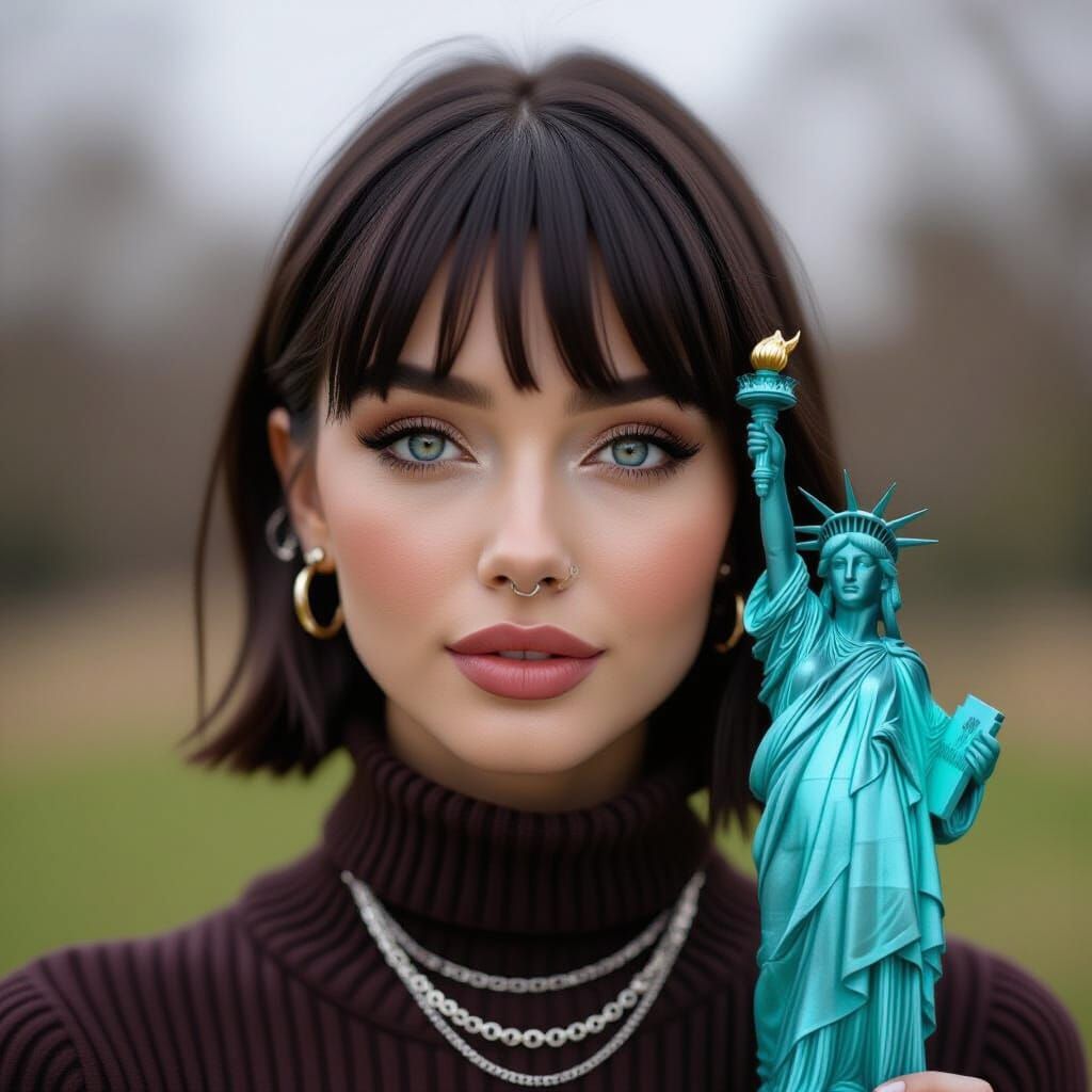 Chocolate Statue of Liberty Portrait