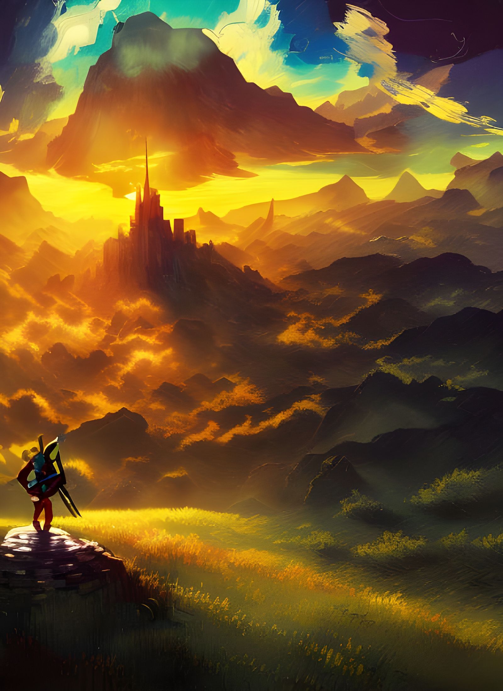 Zelda Landscape in Lyrical Impasto Style