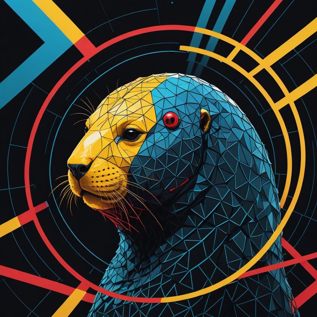 Vibrant Underground Creature with Triadic Colors