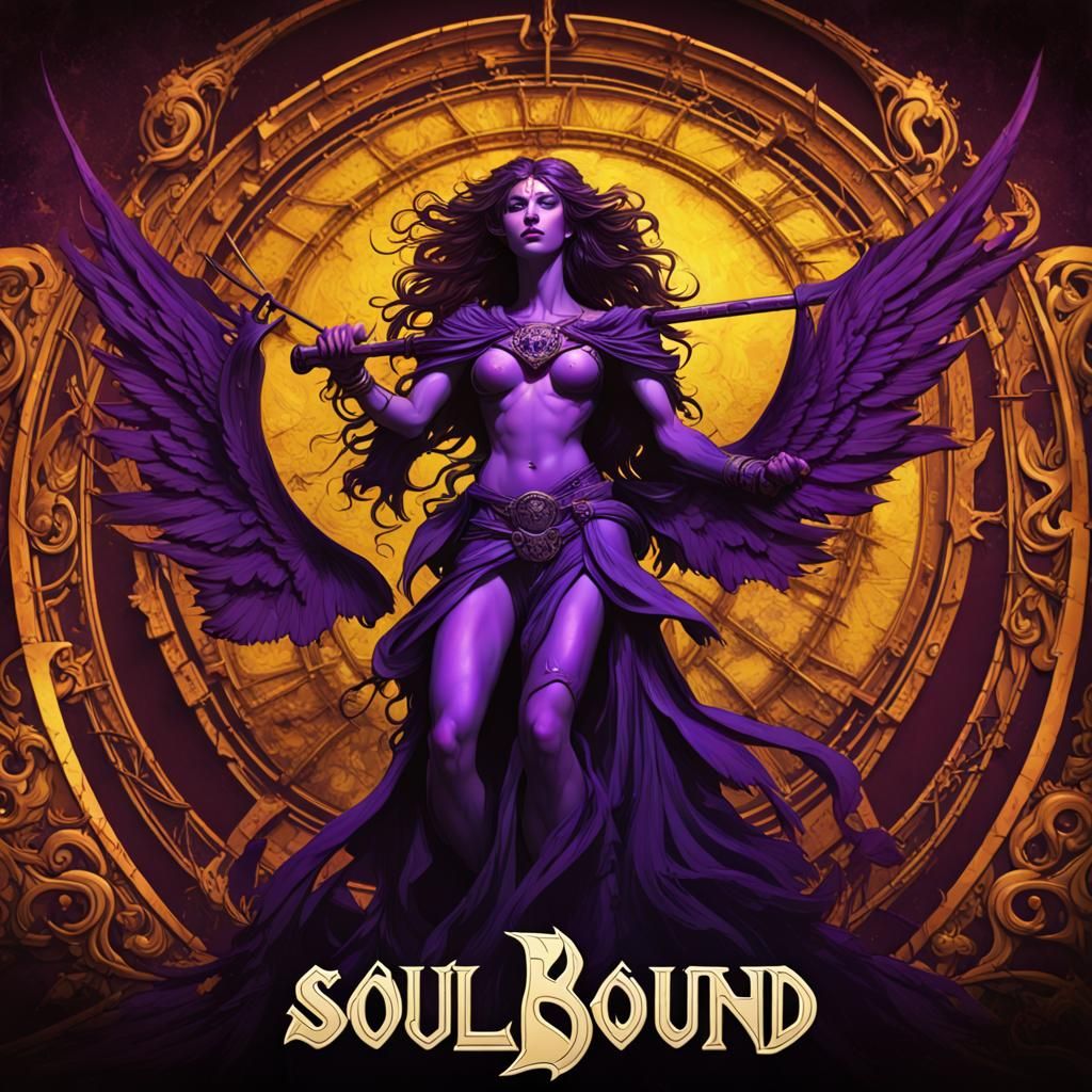 Soulbound Classic Rock Band Logo in Dark Fantasy Style