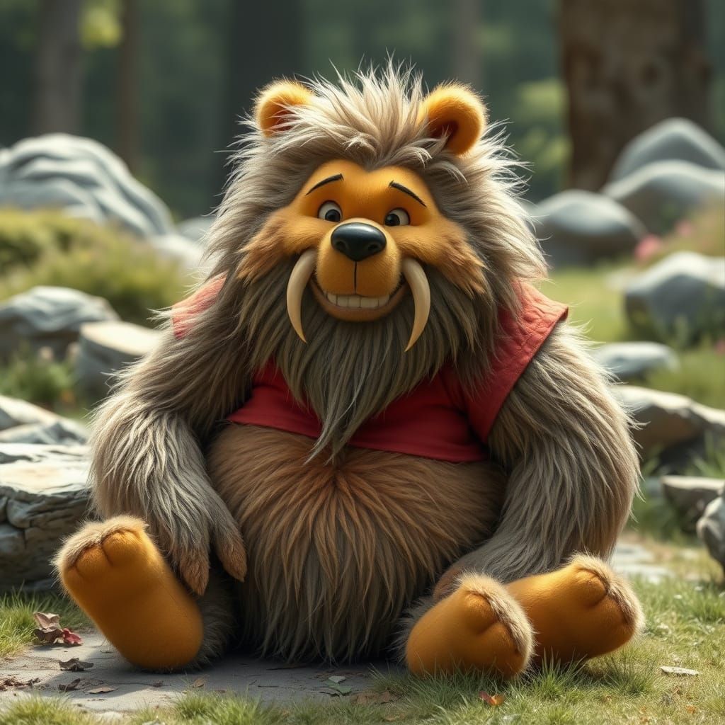 Gargantuan Furry Troll in a Hundred Acre Wood Landscape