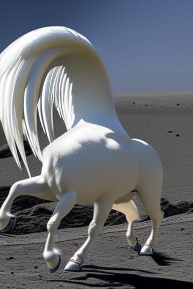 Pegasus Taking Flight from the Moon