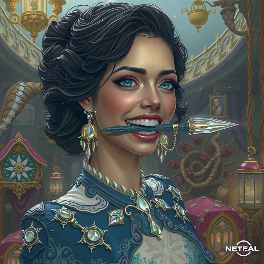 Majestic Woman in Fantasy Landscape