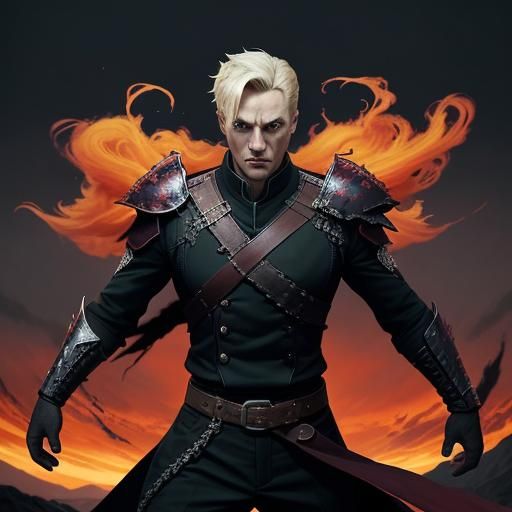 Draco's Anthem: Energetic Album Cover Art