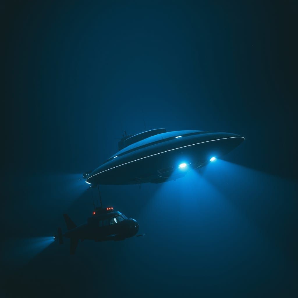Submarine Encounters UFO in Deep Ocean