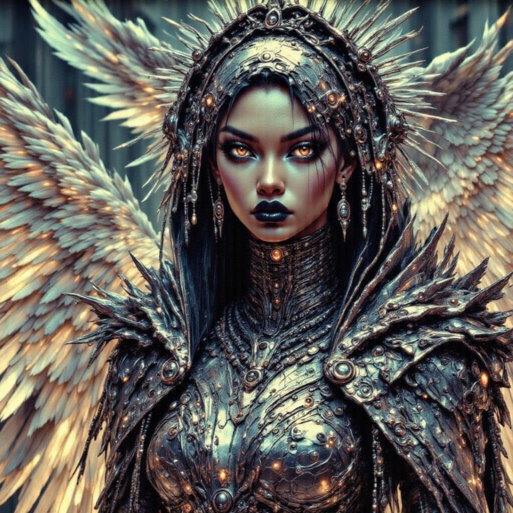 Cybernetic Angel with Ocular Augmentation