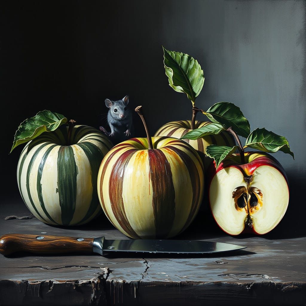 Dreamlike Still Life in Muted Earth Tones with Whimsical Tou...