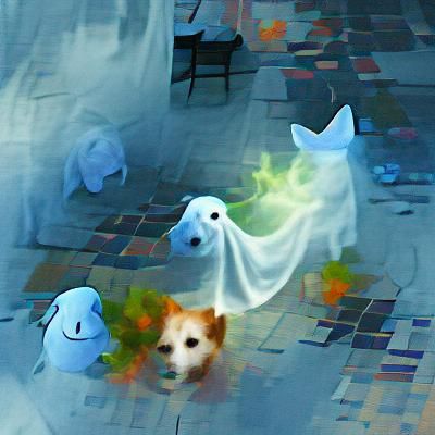 Cute Dog Ghost for Halloween Celebration