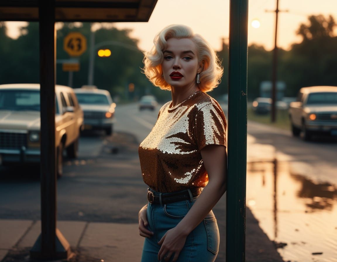Platinum and gold, jeans and sequins - in any case, Marilyn