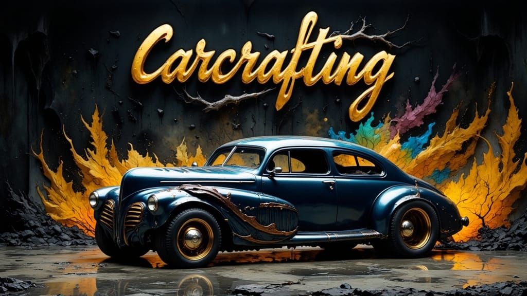 Hyperrealistic Automotive Art in Dark, Gooey, Futuristic Sty...