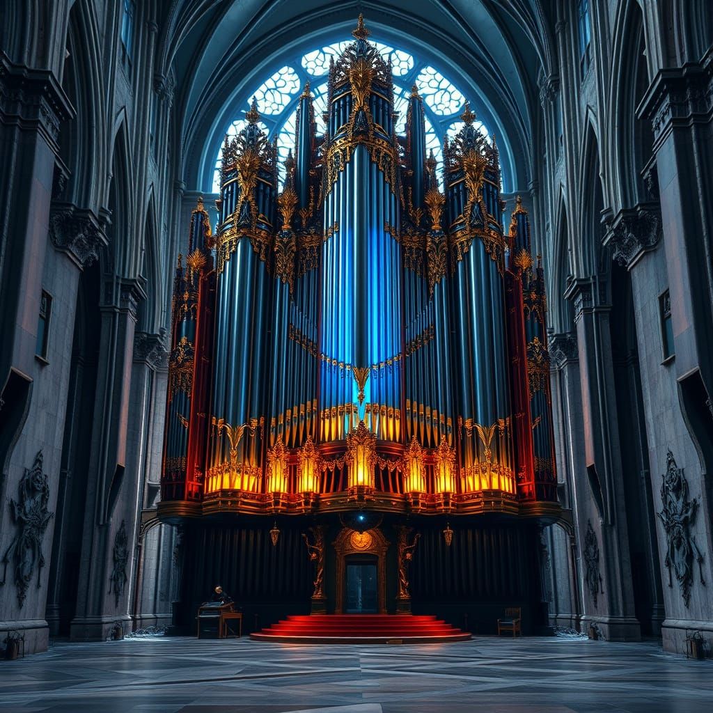 Obsidian Organ in Abandoned Cathedral
