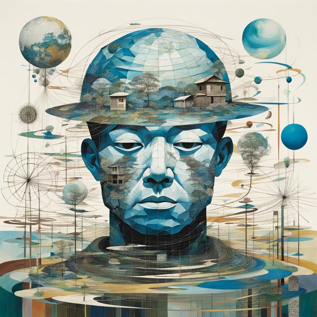 Abstract Surrealist Painting of Unmeasured Existence