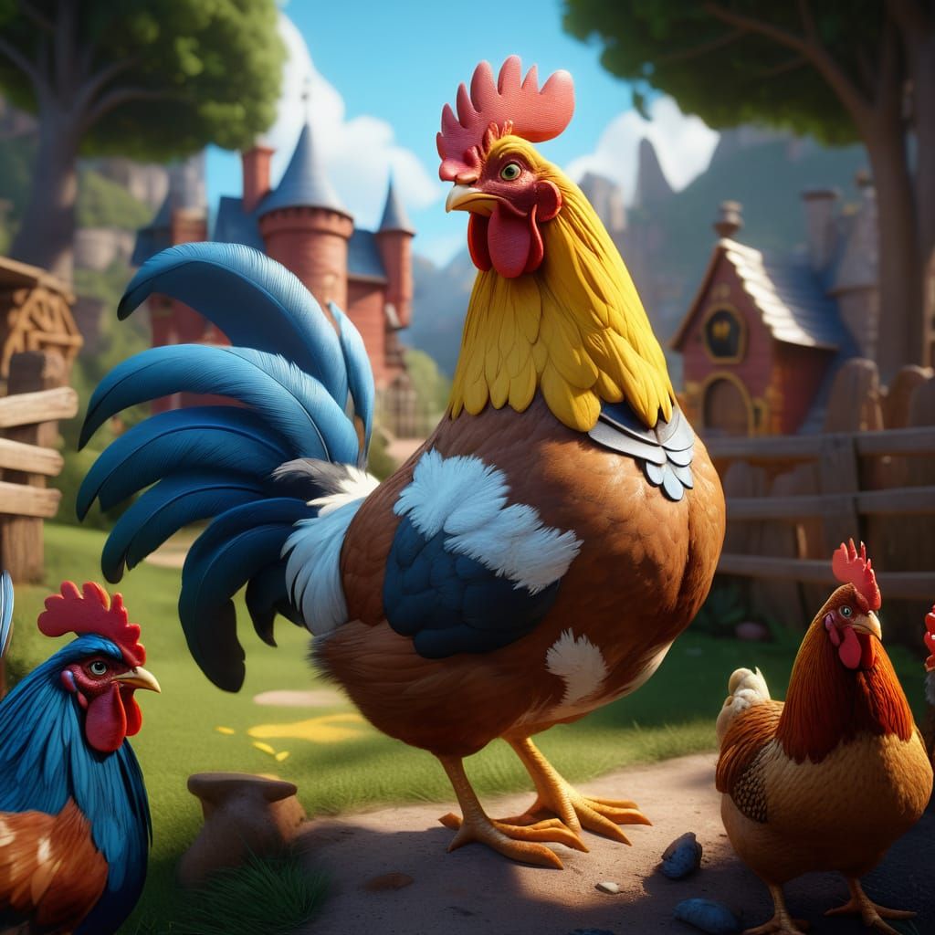 Disney Fantasy Farmyard in Vibrant Splendor