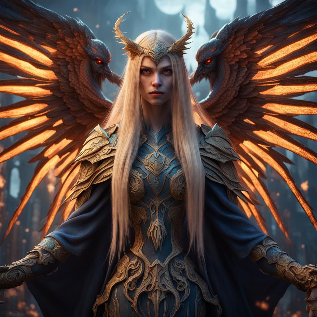 Seraphim Goetic Demon Hybrid: Fantasy Concept Art