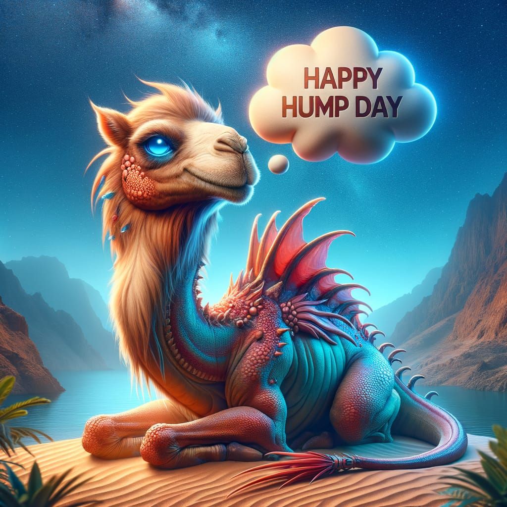 Camel Dragon Hybrid Wishes Happy Hump Day
