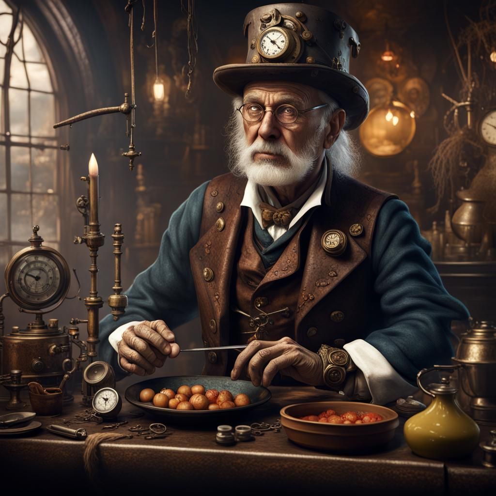 Steampunk Dwarf Apothecary with Witchcraft Recipes