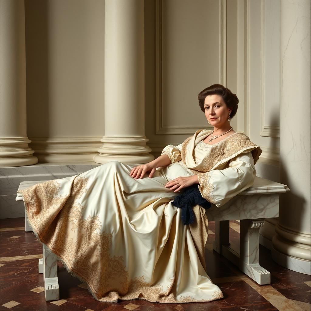 Eleanor Roosevelt in Neoclassical Portrait Style